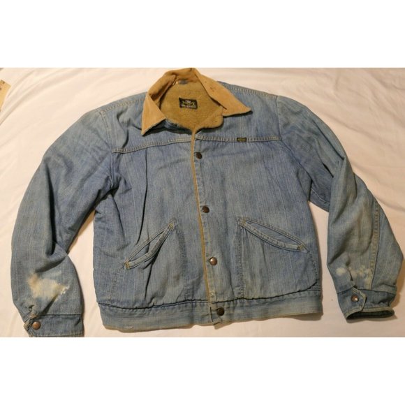 Blue Bell Other - 70s Vtg Maverick Denim Trucker Jean Jacket Sz 42 Lined Snap USA Made